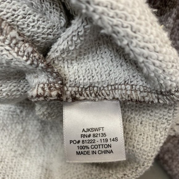 Fresh Produce Swift Front Zip Hooded Jacket With Raw Edges Size M/L Brown Coral - Picture 9 of 9